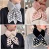Korean Women's Polka Dot Plush Scarf - Imitation Rabbit Fur, Autumn/Winter Neck Warmer