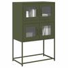 VidaXL Highboard Olive Green 68x39x107 Cm Steel 853348