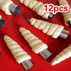 [Heavy-Duty | Stainless Steel] 12pcs Heavy-Duty Stainless Steel Cream Cone Molds | Non-Stick Spiral Pastry Tubes for Ice Cream
