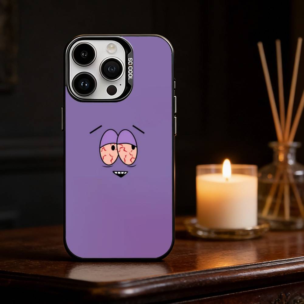 S-Саус Парк T-Полотенцевый Чехол Для Телефона Для iPhone 17 16 15 14 13 12 11 Pro Max Plus Серебристый Матовый Черный Чехол