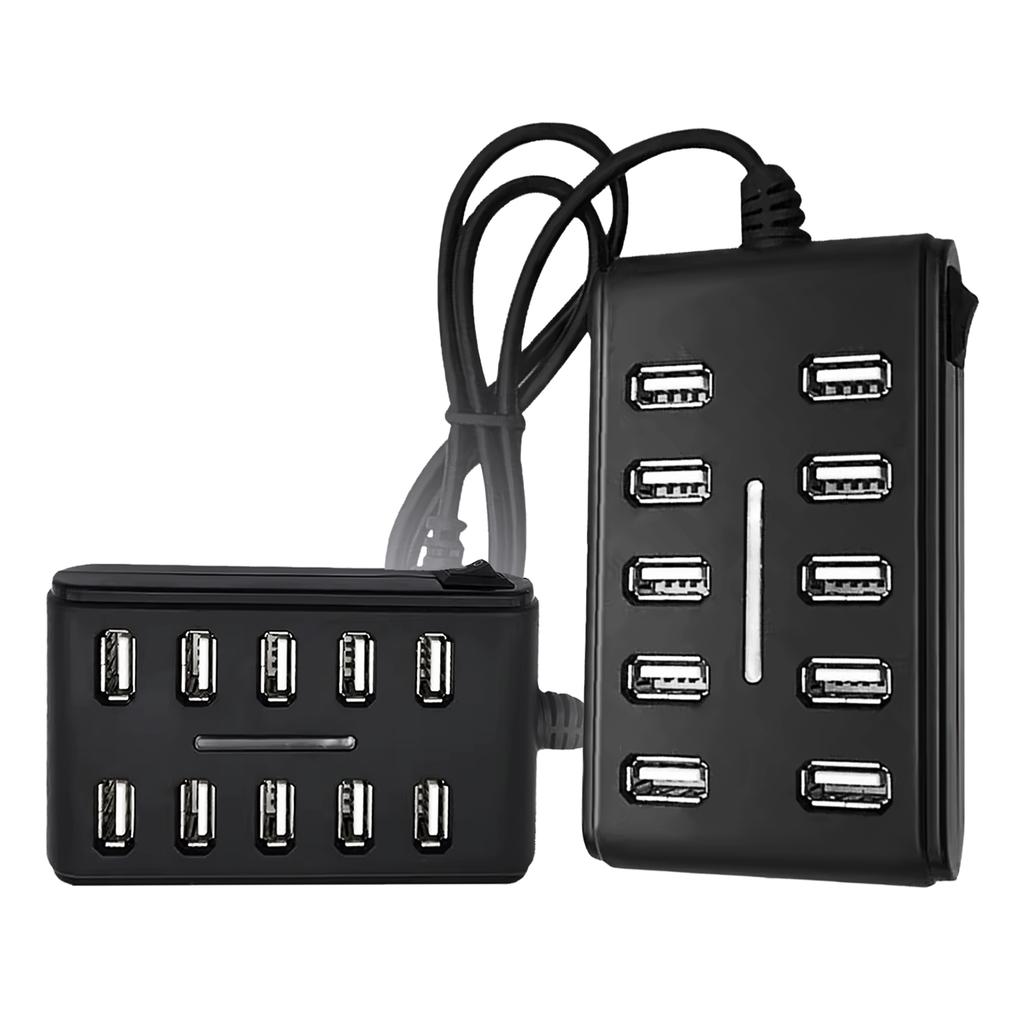 10-портовая док-станция USB 2.0 Портативный многофункциональный хаб Высокоскоростной мульти-линк USB-разветвитель для мобильного телефона, планшета