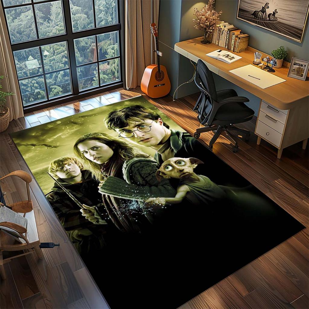 Harry Potter Magic Owl Anime Rug Carpet Large Area Rug Non Slip Washable Floor Mat Gamer Room Bedroom Home Decor -QJY