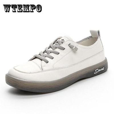 Мокасины, женские весенние белые туфли из натуральной кожи, большие размеры, на шнуровке, женская модная повседневная женская обувь на плоской подошве с мягкой подошвой