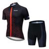 Men Women Cycling Jersey Set Short Sleeve Quick Dry Breathable Compression Fit Bike Riding Outfit