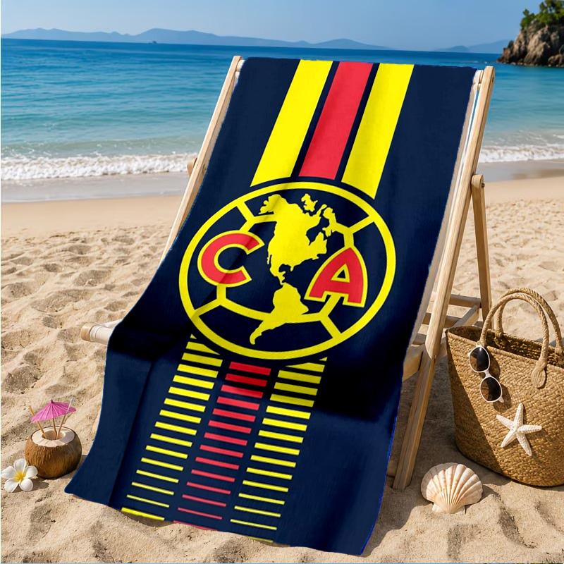 Club America Emblem Beach Towel, Quick-drying, Easy to Care for, Suitable for Both Fitness and Beach Vacations,Sports Essential
