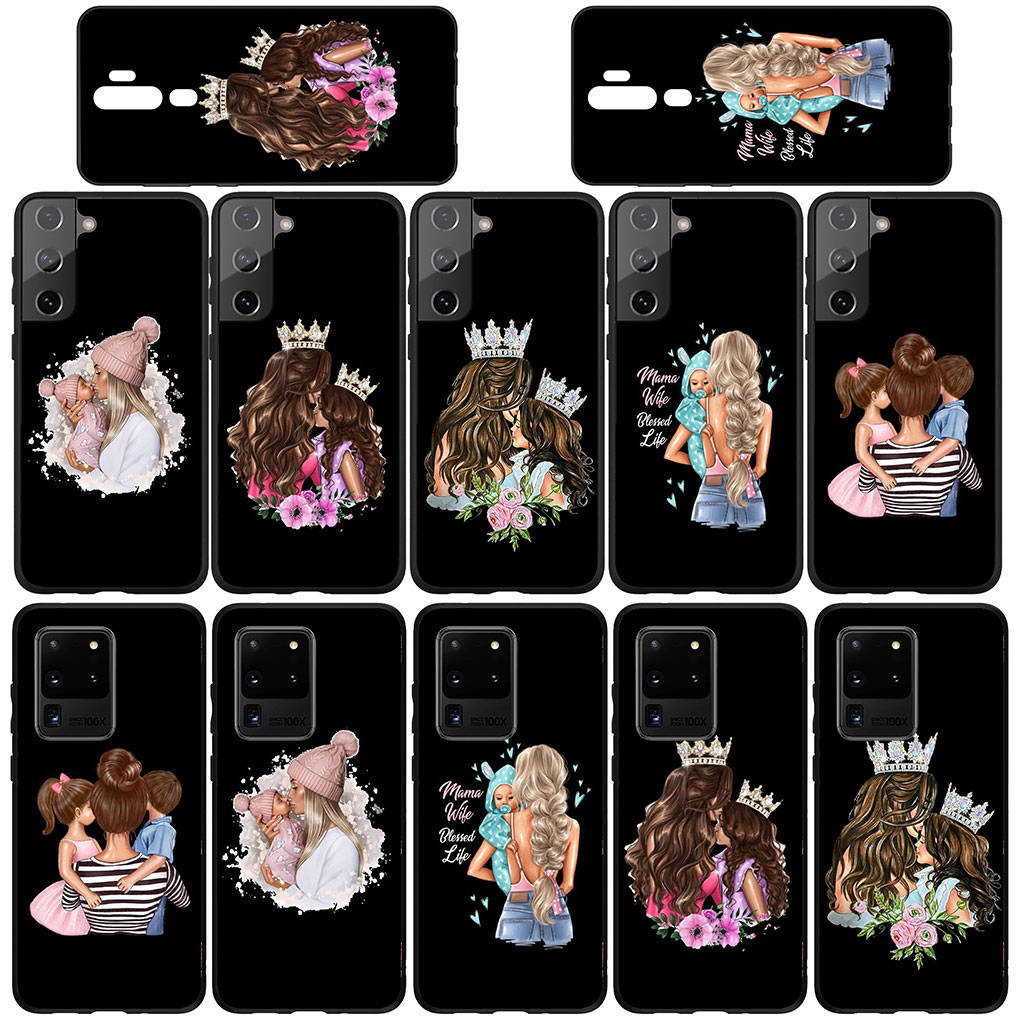 Phone Case for Samsung Galaxy S25 S24 S23 iPhone 16 15 Xiaomi Redmi Note 14 13 12 16E 11 Pro Max OPPO Moto Huawei Family Boy Woman Baby Girl Mom Cover