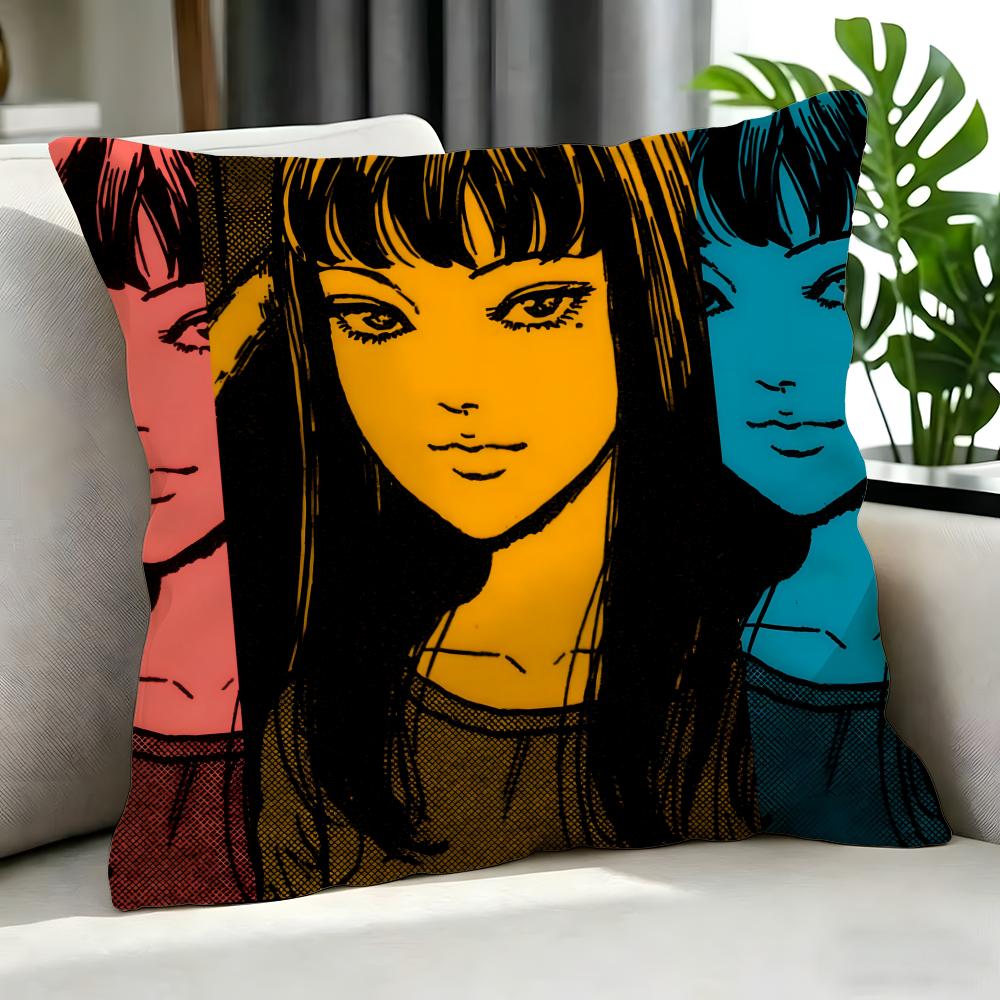 HHorror Ito Tomie Kawakami Ghost Cartooned Cushion Cover Cushion Cover Set Pcs x x x Pillowcase Decorative SofaHome