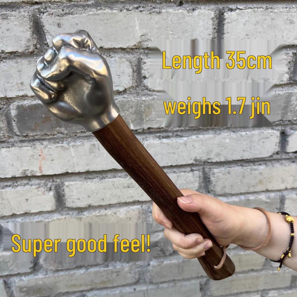 Small Wooden Handle Fist Hammer for Handicrafts, Household, and Self-Defense.