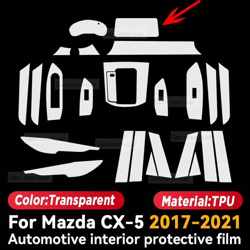 For Mazda CX-5 CX5 2017-2025 Car Interior Center Console Screen TPU Protective Film Anti-scratch Repair film Sticker Accessories