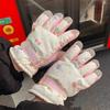 Cute Pink Bear Women's Ski Gloves