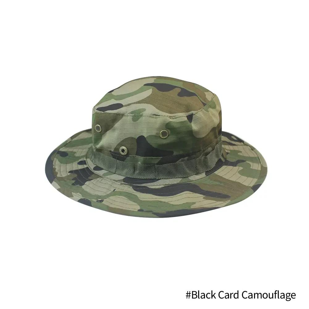 Camouflage Boonie Hat Tactical Bucket Hats Panama Summer Cap Hunting Hiking Outdoor Camo Sun Caps Men