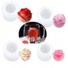 3D Rose Silicone Candle Mold DIY Cake Chocolate Baking Tool Suitable for Festival Gift Making Handicraft Decoration