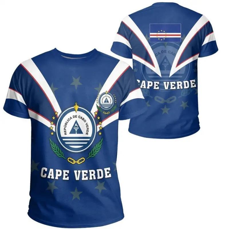 Cape Verde National Flag Emblem T-shirt Cap Vert Caboverde Men Women T Shirt Green Bandana Vert Oversized Celebration Tees