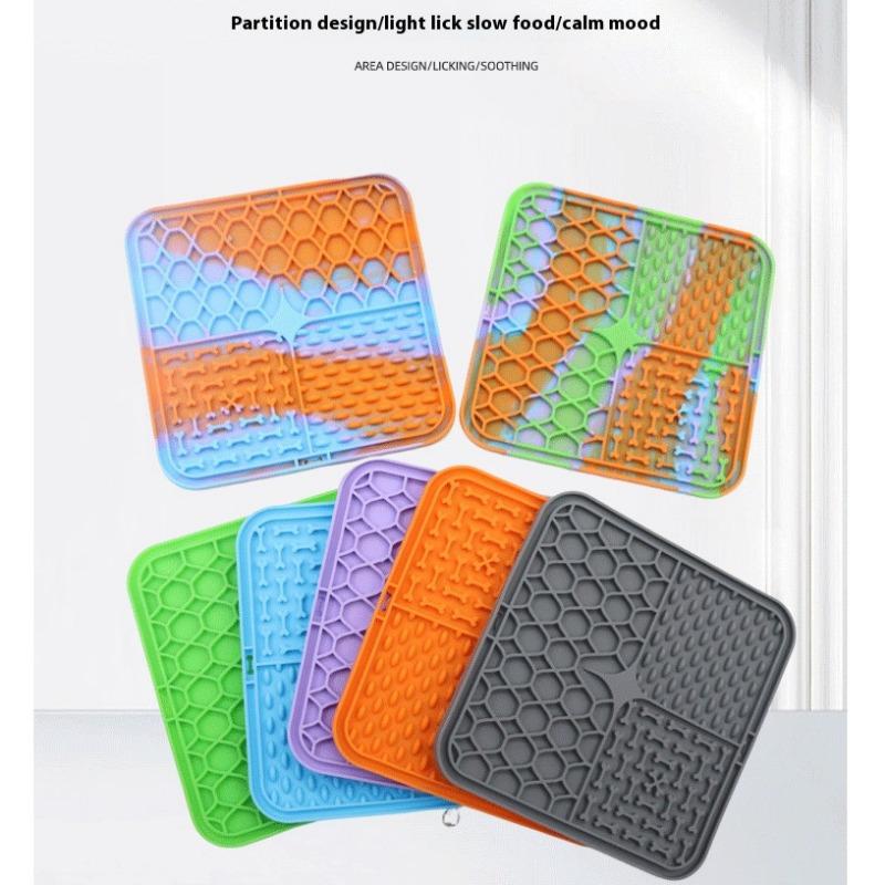 1 шт., подставка для лизания домашних животных, подставка для медленной еды, миска для собак, кошек, щенков, силиконовая подставка для медленной еды, принадлежности для кормления кошек и собак