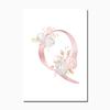 Baby Girl Pink Flowers Canvas Poster Nursery Wall Art Print Modern Letters Painting Wall Pictures Nordic Kid Bedroom Decoration
