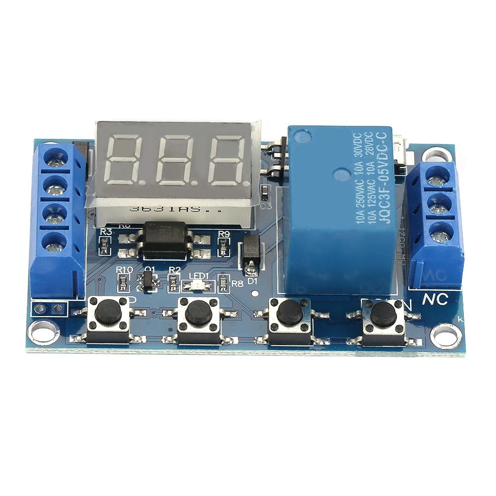 DC 530V светодиодный дисплей задержка включения/выключения релейный модуль триггерный цикл задержки таймер переключатель