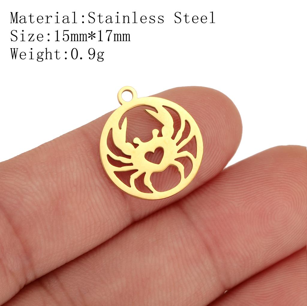 5Pcs Pineapple/Monstera Leaf/Tropical Hawaii Palm Tree Charms Stainless Steel Conch Pendant DIY Bracelet Necklace Jewelry Making