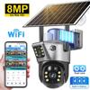 LS VISION 4K 8MP Wifi/4G Sim Solar Camera Dual Screens Outdoor WiFi Solar IP PTZ Camara Auto Tracking Battery CCTV Security Surveillance Cam