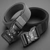 Fashionable Buckle Alloy Men Nylon Woven Waist Belt For Daily And Outdoor Use