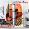 2D FLAT PRINTING 2pcs Curtains (Without Rod) Hat Desert Scene Popular Curtains Machine Washable Fabric Curtains Decorations