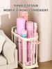Plastic High Aesthetic Value, Light Luxury, Movable Dirty Clothes Basket, Home Yoga Mat Storage Basket, Bathroom Clothes Shelf