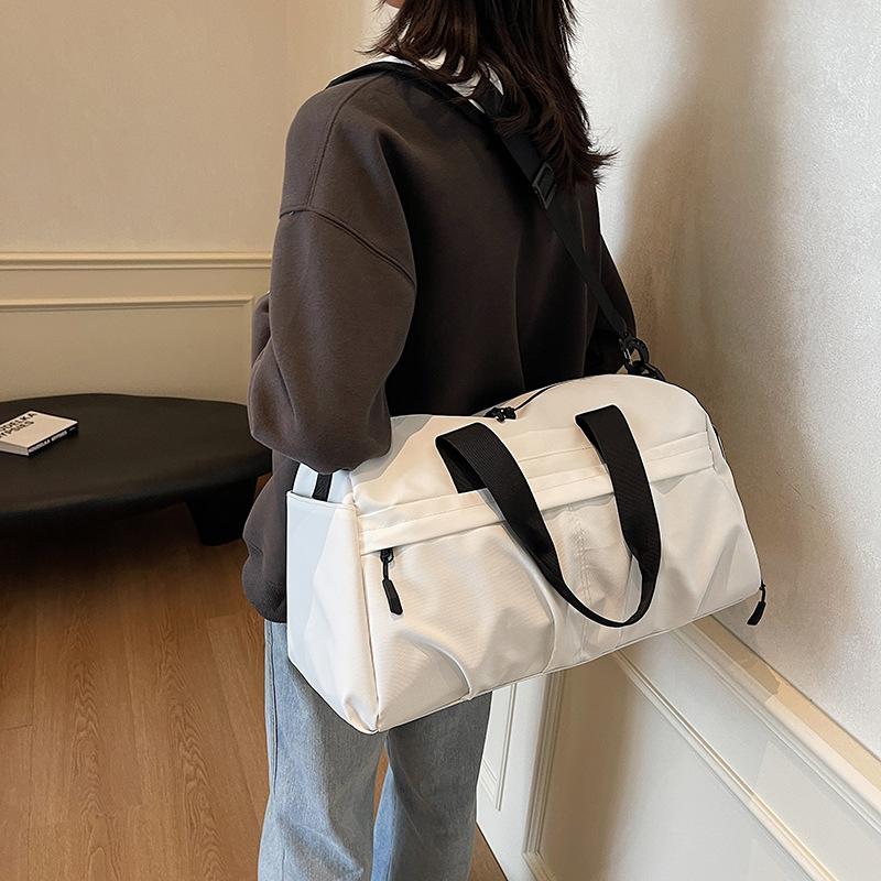 Простая сумка для тренировок и фитнеса, для отдыха, с отделением для сухих и влажных вещей, большая вместимость, для деловых поездок, с отделением для обуви, ручная кладь