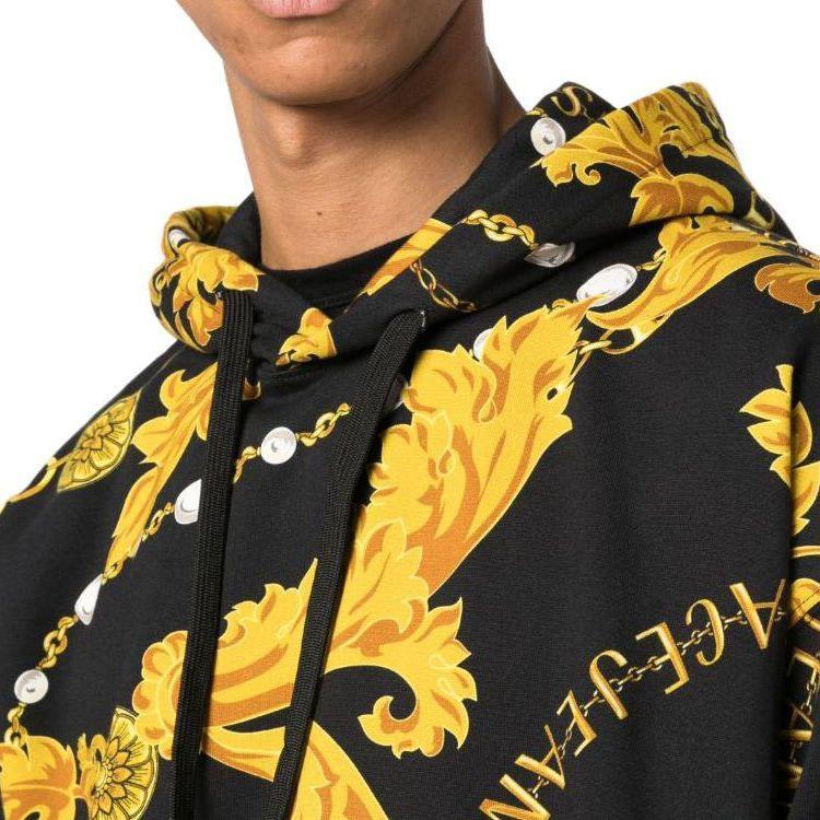 Versace Jeans Couture baroque-print cotton hoodie 75GAI3C0-FS102-G89