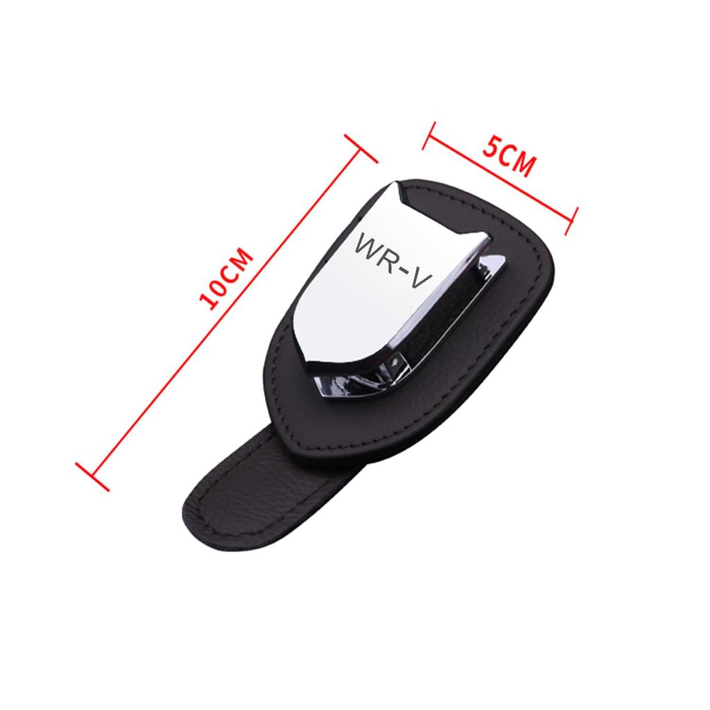 InnoWave Car Sun Visor Glasses Clip, WR-V Leather Car Glasses Clip, Sunglasses Storage, Car Eyeglass Holder, Easy Installation, Black
