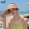 8539 Летняя соломенная шляпа с пустым верхом, для улицы, путешествий, пляжа, солнцезащитная, соломенная шляпа, универсальная, модная, от солнца, детская