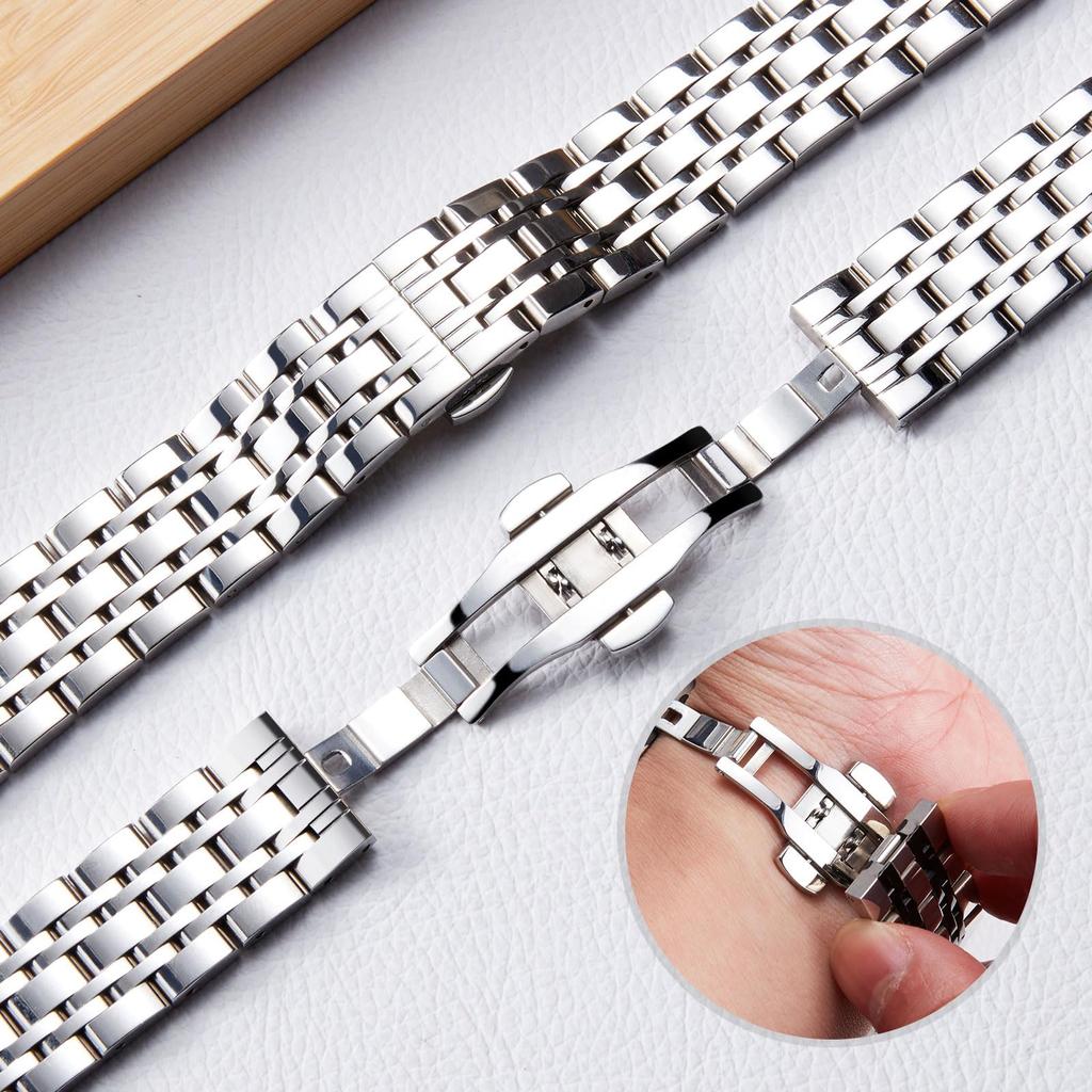 BINLUN Часы из нержавеющей стали Премиальный сменный ремешок для мужчин и 6 цветов: розовое золото, серебро, розовое золото, 13 размеров ремешка, женские, (Золотой, Серебряный, Черный, Золотой, Золотой,