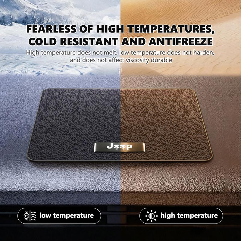 For Jeep 1Pcs PVC Car Dashboard Anti Slip Mat Silicone Pad Cherokee Wrangler JK Gladiator Compass Renegade Patriot ALW1