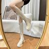 White Knight Boots Women's Autumn and Winter New Thick-soled Strap Long Boots Women's Rear Zipper High Thin Boots