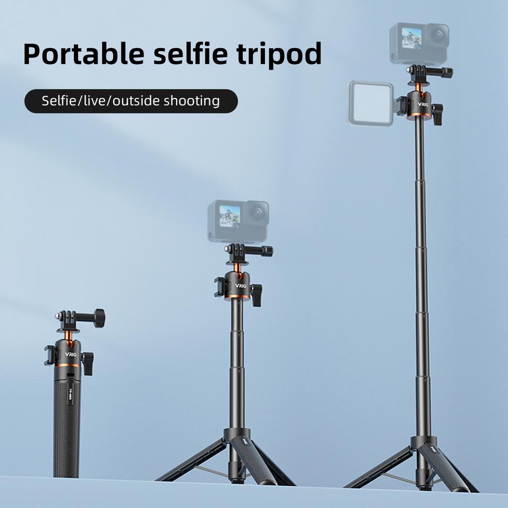 VRIG TP-08S Модернизированная спортивная камера селфи палка штатив подставка алюминиевый сплав 55 см/21,7 дюйма макс.. Высота