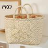 Grocery Storage Basket Fabric Basket, with Small Pocket, Floral Boho Laundry Large Multifunctional Bin Capacity Collapsible Foldable Clothes Bag,