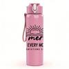 1PC His Mercies Sunrise Quote Text Graphic,750ml Color Plastic Sports Water Bottle,Leakproof Flip Straw Lid,Suitable for Sports Office Home Use