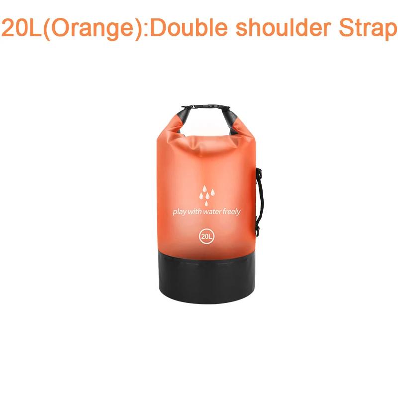 PVC Waterproof Dry Bag 2L/5L/10L/20L Outdoor Diving Foldable Man Women Beach Swimming Bag Rafting River Ocean Backpack