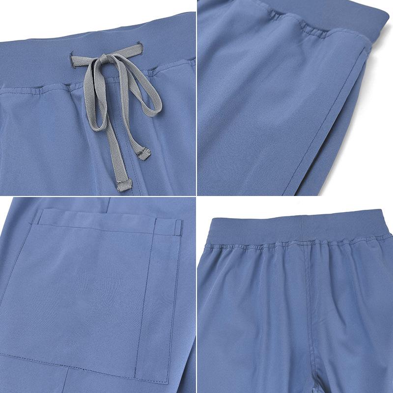 Unisex Quick-Dry Stretch Scrub Suit - Short Sleeve for Medical Professionals