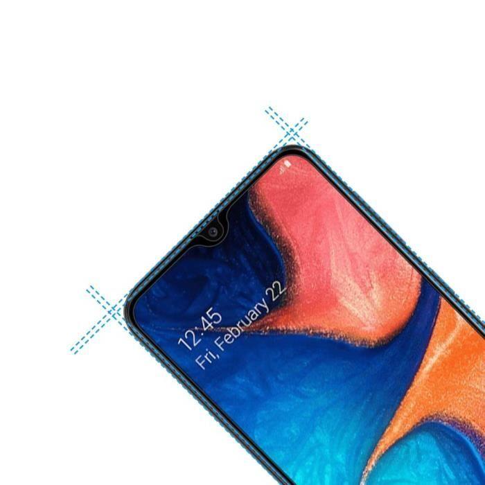 Verre Trempe pour Samsung Galaxy A20E [Pack 2] Film Transparent Intégral Bord Noir Vitre Protection Ecran Phonillico®