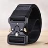 Men's Cobra Tactical Canvas Belt with Alloy Buckle - Functional Nylon Outdoor Workwear Belt