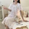 Пижама женская весенне-летняя облачный хлопок с коротким рукавом новая летняя повседневная тонкая милая большого размера высококачественная одежда для отдыха