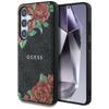Guess Leather Case 4G Flowers Print      Metal Classic Logo Magsafe Samsung Galaxy S25 Black