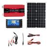 Solar Power Generation System Kit 300W 12V To 110V Inverter Dual USB 20W Solar Panel LCD Smart