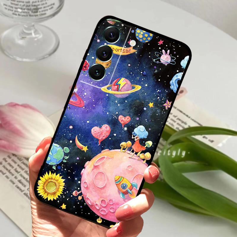 Чехол для Samsung S22 Fundas S22 Plus 5G Мягкая силиконовая крышка для телефона для Samsung Galaxy S22 Ultra S22+ Черный матовый бампер