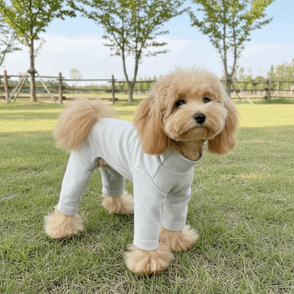 Warm Elastic Pet Jumpsuit Windproof Dog Fleece Pajamas Pet Four Legged Pants  Small Medium Dogs