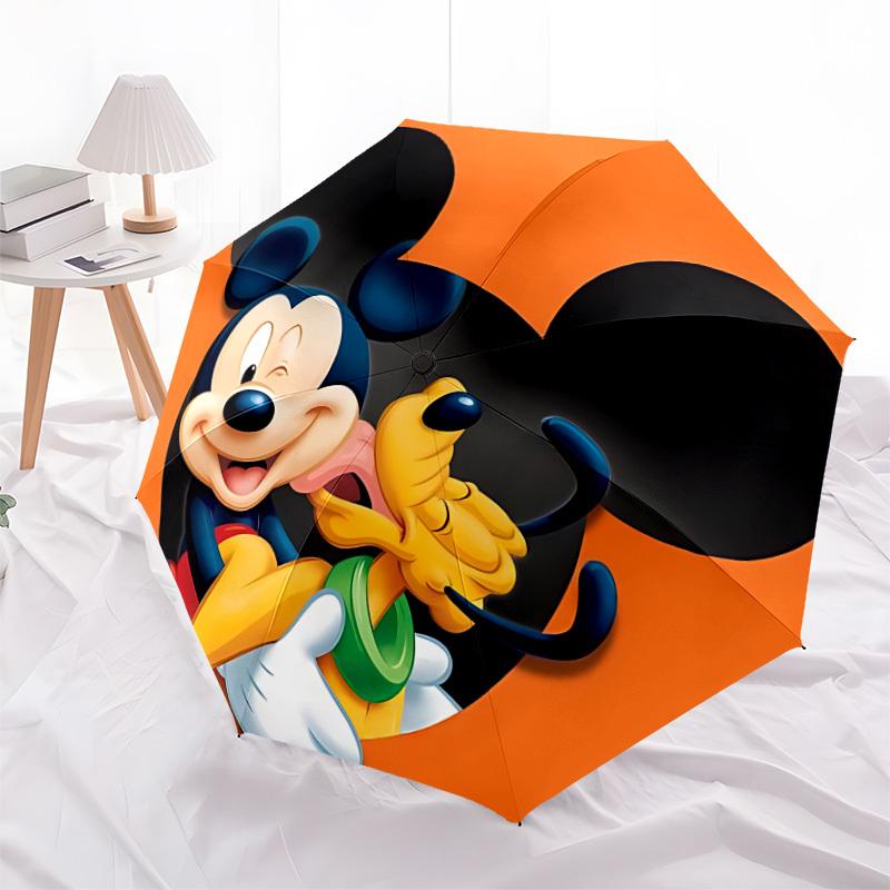 1pc Mickey Pluto Automatic Folding Umbrella, 8-Rib Durable Frame, Durable Foldable Design - Elegant Gift for Commute yy251210098