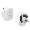 2 Pin to 3 Pin Electric Shaver Adaptor Socket Plug EU to UK Converter - White