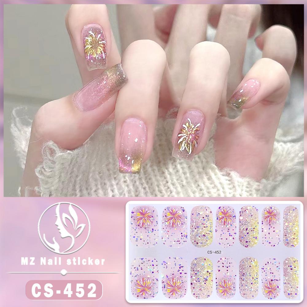 Красота водостойкий не требующий запекания гель-лак пленка полная наклейка китайский стиль фейерверки ногтевая пленка бумага ногтевая пленка бумага патч