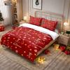 3 шт. Рождественское красное постельное белье без сердцевины с принтом звезды, удобные пододеяльники разных размеров для спальни и общежития, машинная стирка