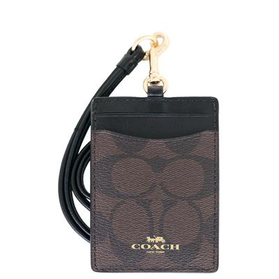 Аксессуары F63274 Коричневый x Черный Signature [Coach] (Дело карты) Мужская Женская [Продукт Outlet] [Продукт]