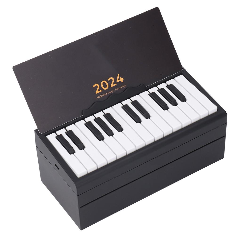 2024 Playable Piano Calendar Bluetooth Educational Early Learning Desktop Ornament Piano Desk
